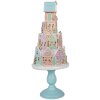 Clayre & Eef 5PR0136 Domek dekoracyjny pastelowe kolory niebieski różowy Ø 24x59 cm polyresin