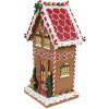 Clayre & Eef 6PR4251 Dekoracja domek z piernika brązowo-biała 18x14x31 cm