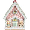 Clayre & Eef 6PR4263 Domek dekoracyjny różowy 20x16x25 cm Polyresin Christmas