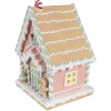 Clayre & Eef 6PR4263 Domek dekoracyjny różowy 20x16x25 cm Polyresin Christmas