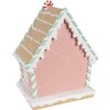 Clayre & Eef 6PR4263 Domek dekoracyjny różowy 20x16x25 cm Polyresin Christmas