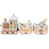 Clayre & Eef 6PR4266 Dekoracja Pociąg beżowo-różowy 45x12x19 cm polyresin