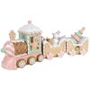Clayre & Eef 6PR4266 Dekoracja Pociąg beżowo-różowy 45x12x19 cm polyresin