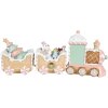 Clayre & Eef 6PR4266 Dekoracja Pociąg beżowo-różowy 45x12x19 cm polyresin