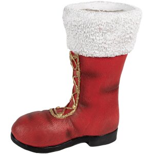 Clayre & Eef 6MG0048 Ozdoba świąteczna Buty Czerwone Białe 32x19x36 cm