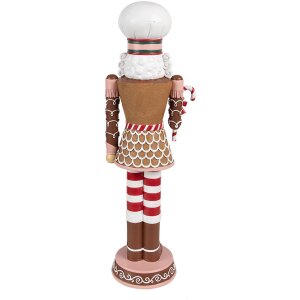 Clayre & Eef 6PR4256 Dekoracja Dziadek do orzechów brązowo-różowy 15x12x46 cm