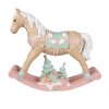 Clayre & Eef 6PR4260 Dekoracyjny koń na biegunach beżowy 41x10x37 cm Polyresin Country House