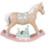 Clayre & Eef 6PR4260 Dekoracyjny koń na biegunach beżowy 41x10x37 cm Polyresin Country House
