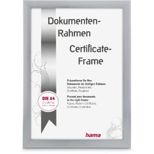 Ramka plastikowa Hama Chiaro srebrna 21 x 29,7 cm DIN A4