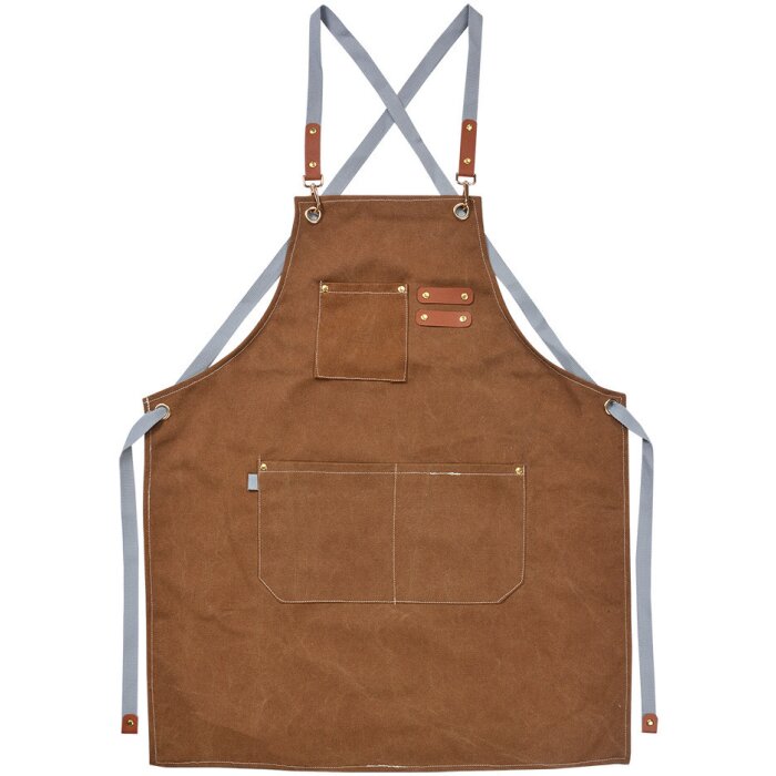 Clayre & Eef KT041.045 Fartuch brązowy 63x75 cm 100% poliester