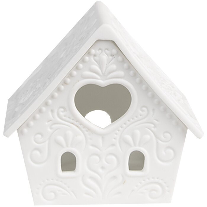 Clayre & Eef 6CE1740 Pojemnik na podgrzewacze Dom Porcelana Biały 9x7x8 cm