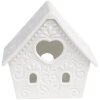 Clayre & Eef 6CE1740 Pojemnik na podgrzewacze Dom Porcelana Biały 9x7x8 cm