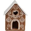 Clayre & Eef 6CE1742 Pojemnik na podgrzewacze House Brown White 7x8x9 cm Porcelana
