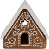 Clayre & Eef 6CE1744 Pojemnik na podgrzewacze Dom Porcelana Brązowy Biały 8x8x8 cm