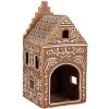 Clayre & Eef 6CE1745 Pojemnik na podgrzewacze brązowo-biały 7x7x15 cm