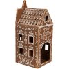Clayre & Eef 6CE1746 Pojemnik na świeczki Dom Porcelana Brązowy Biały 7x7x17 cm
