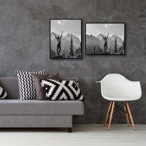 Plastikowa ramka na zdjęcia Haes Deco EF7B Easy Frame Black 40x50 cm do montażu na ścianie