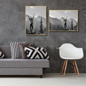 Plastikowa ramka na zdjęcia Haes Deco EF8G Easy Frame Gold 50x70 cm do montażu na ścianie