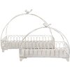 Clayre & Eef 6Y5673 Zestaw 2 koszy biało-złotych 39x20x30 30x15x22 cm