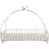 Clayre & Eef 6Y5673 Zestaw 2 koszy biało-złotych 39x20x30 30x15x22 cm