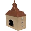 Clayre & Eef 6CE1880 Teelichthalter Haus Beige Braun 20x10x26 cm Keramik