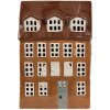 Clayre & Eef 6CE1887 Teelichthalter Haus Keramik Braun 17x11x24 cm Landhausstil