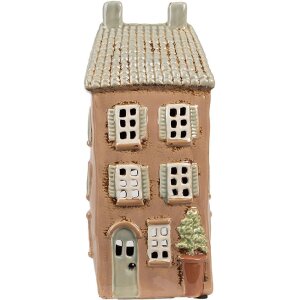 Clayre & Eef 6CE1895 Teelichthalter Haus Keramik...