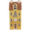 Clayre & Eef 6CE1913 Teelichthalter Haus Gelb Braun Landhausstil 11x9x25 cm