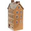 Clayre & Eef 6CE1869 Teelichthalter Haus Keramik Orange-Beige 11x9x22 cm