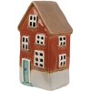Clayre & Eef 6CE1909 Teelichthalter Haus Keramik Orange Braun 10x8x18 cm