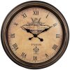 Clayre & Eef 6KL0825 Zegar ścienny vintage Ø 55 cm brązowy / 1xAA
