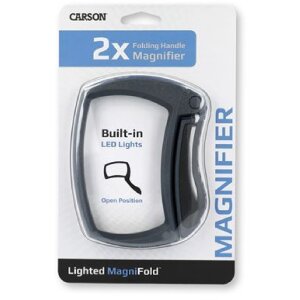 Carson MJ-50 składana lupa 2x 90mm z podświetleniem LED składana przenośna