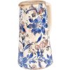 Clayre & Eef 6CE1923M Dzbanek dekoracyjny kwiatowy wzór 16x11x20 cm