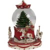 Clayre & Eef 65766 Kula śnieżna z muzyczną choinką Ø14x19 cm