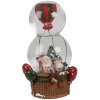 Clayre & Eef 65768 Kula śnieżna Ojciec Gwiazdka balon na ogrzane powietrze z muzyką 21 cm