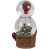 Clayre & Eef 65768 Kula śnieżna Ojciec Gwiazdka balon na ogrzane powietrze z muzyką 21 cm