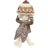 Clayre & Eef 6PR3904GG Zestaw do dekoracji myszy z ciastem 2 5x5x11 5x5x10 cm