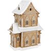 Clayre & Eef 6PR3906GG Dekoracyjny domek LED o wyglądzie piernika 28x21x37 cm