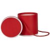 Clayre & Eef 66009R Pudełko prezentowe okrągłe czerwone Ø 12x12 cm Pudełko kartonowe z uchwytem do przenoszenia