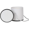Clayre & Eef 66009W Pudełko prezentowe Białe Okrągłe Ø 12x12 cm Pudełko kartonowe z uchwytem
