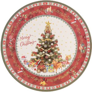 Clayre & Eef Talerz 65760 Ø 33 cm Czerwony...