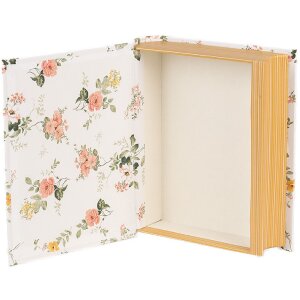 Clayre & Eef 66013W Pudełko w kształcie książki białe 17x14x5 cm styl romantyczny