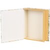 Clayre & Eef 66017 Pudełko w kształcie książki biało-zielone 17x14x5 cm