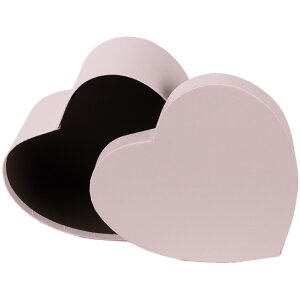 Clayre & Eef 66025 Zestaw pudełek na prezenty Heart Pink 3 rozmiary w stylu wiejskim
