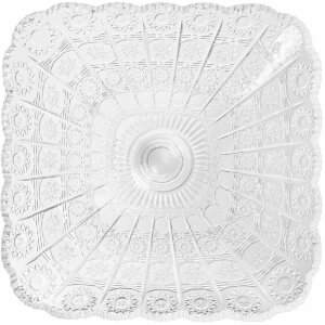 Clayre & Eef 6GL5015 Miska na nóżce Przezroczyste szkło 29x29x18 cm