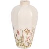 Wazon Clayre & Eef beżowo-różowy ceramiczny styl wiejski Ø 17x30 cm