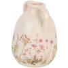 Clayre & Eef 6CE1947M Wazon ceramiczny beżowo-różowy Ø 14x18 cm styl wiejski