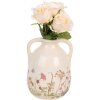 Clayre & Eef 6CE1947M Wazon ceramiczny beżowo-różowy Ø 14x18 cm styl wiejski