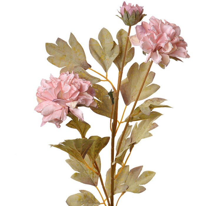 Clayre & Eef 6PL0328P Dekoracja gałązka z kwiatami różowa 9x9x68 cm