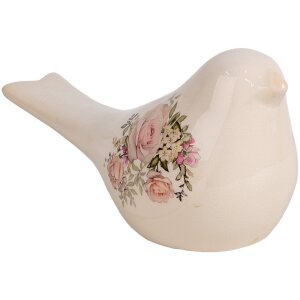 Clayre & Eef 6CE1951L Dekoracja Bird Beige Rose Dekoracja 25x10x13 cm